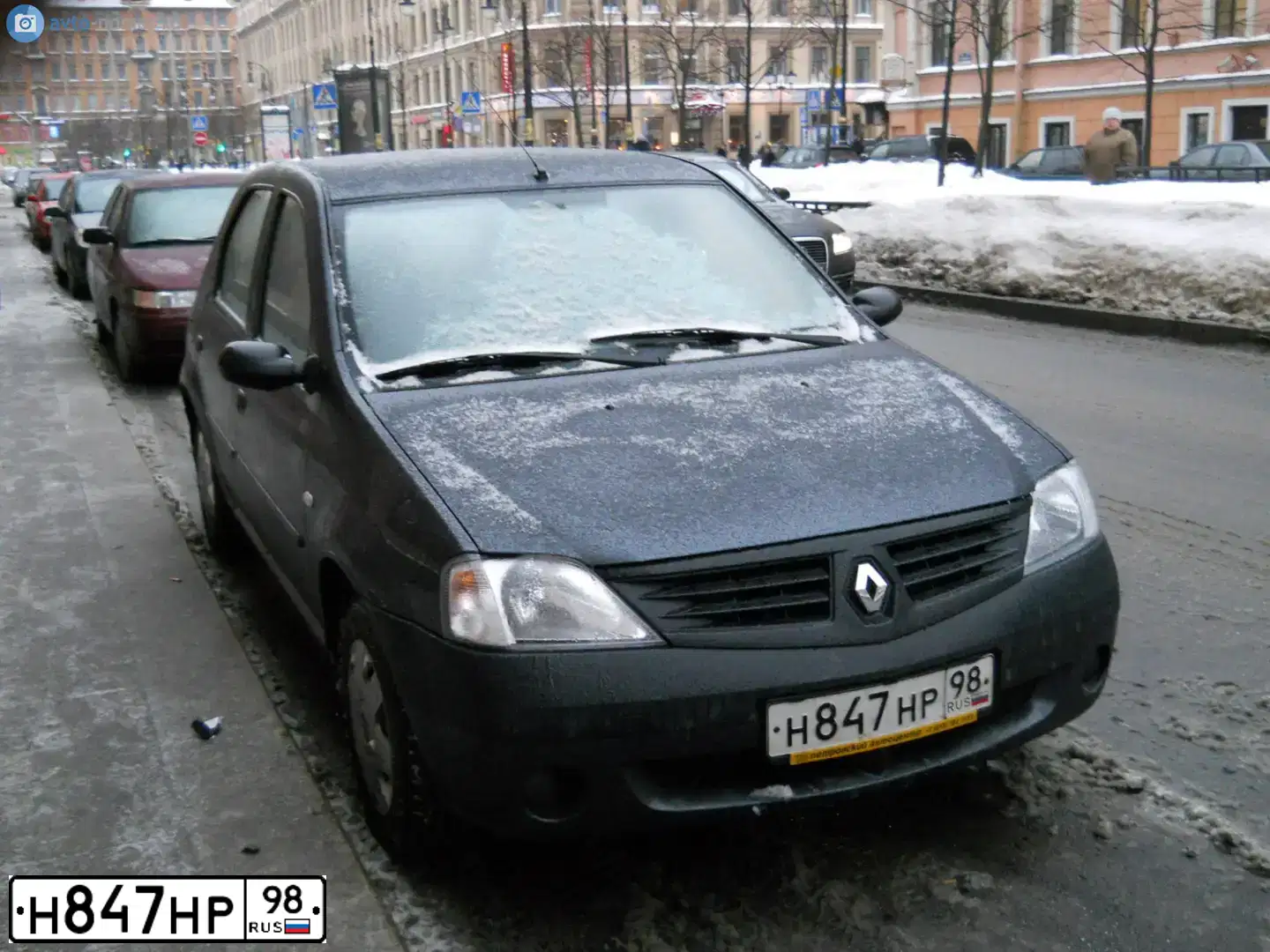 Фото автомобиля RENAULT LOGAN, 2006 — госномер У421ЕЕ57. Цвет: ТЕМНО-СЕРЫЙ