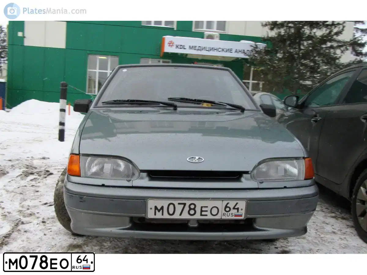 Фото автомобиля VAZ 2114 SAMARA, 2005 — госномер М078ЕО64. Цвет: СРЕДНИЙ СЕРО-ЗЕЛЕНЫЙ МЕТ.