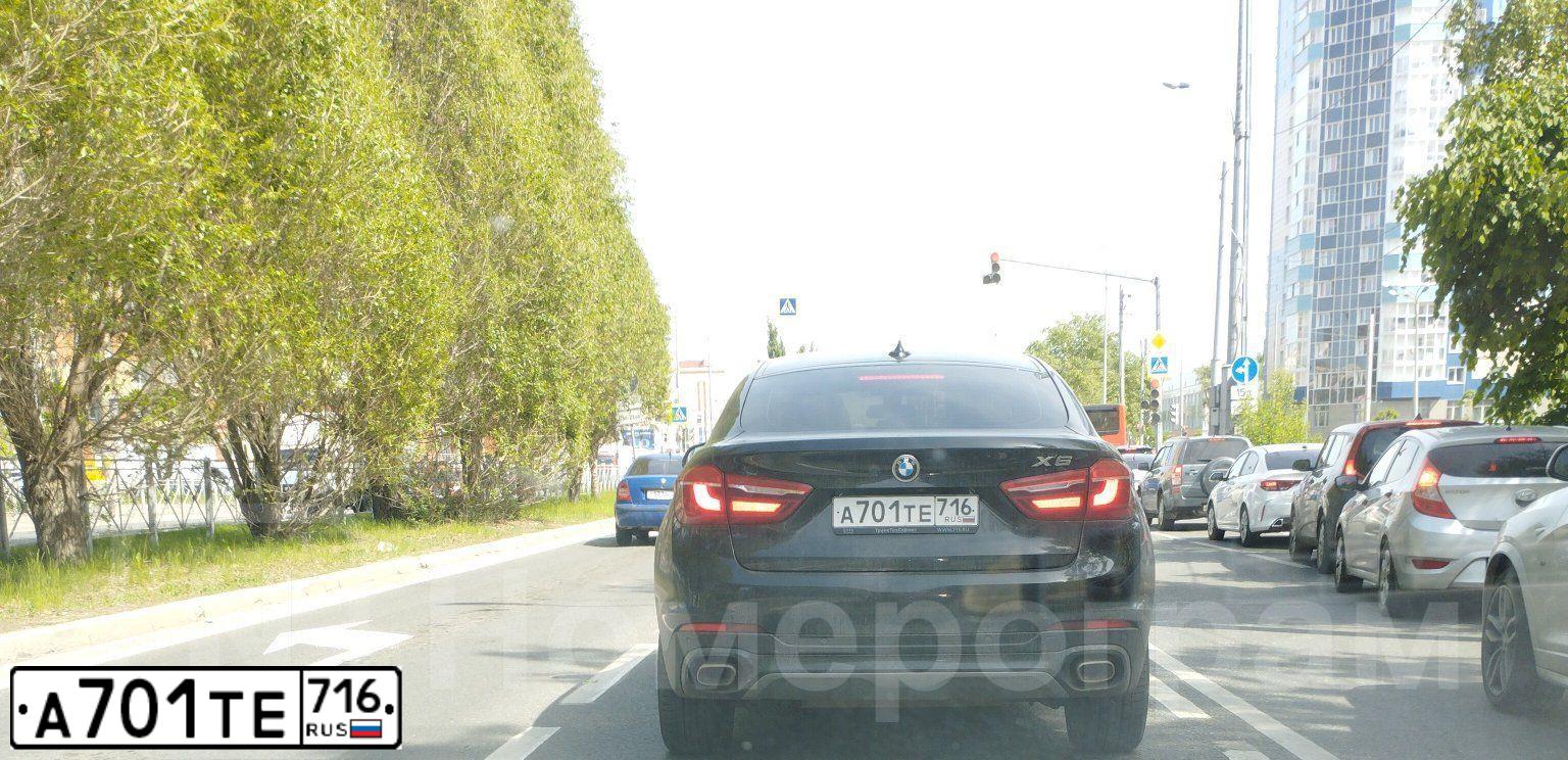 Фото автомобиля BMW X6, 2017 — госномер А701ТЕ716. Цвет: ЧЕРНЫЙ