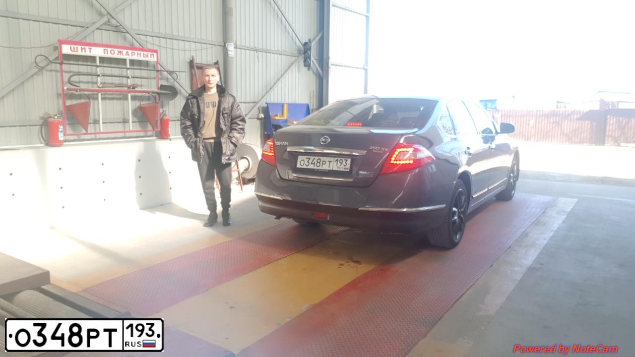 Фото автомобиля NISSAN TEANA, 2010 — госномер О348РТ193