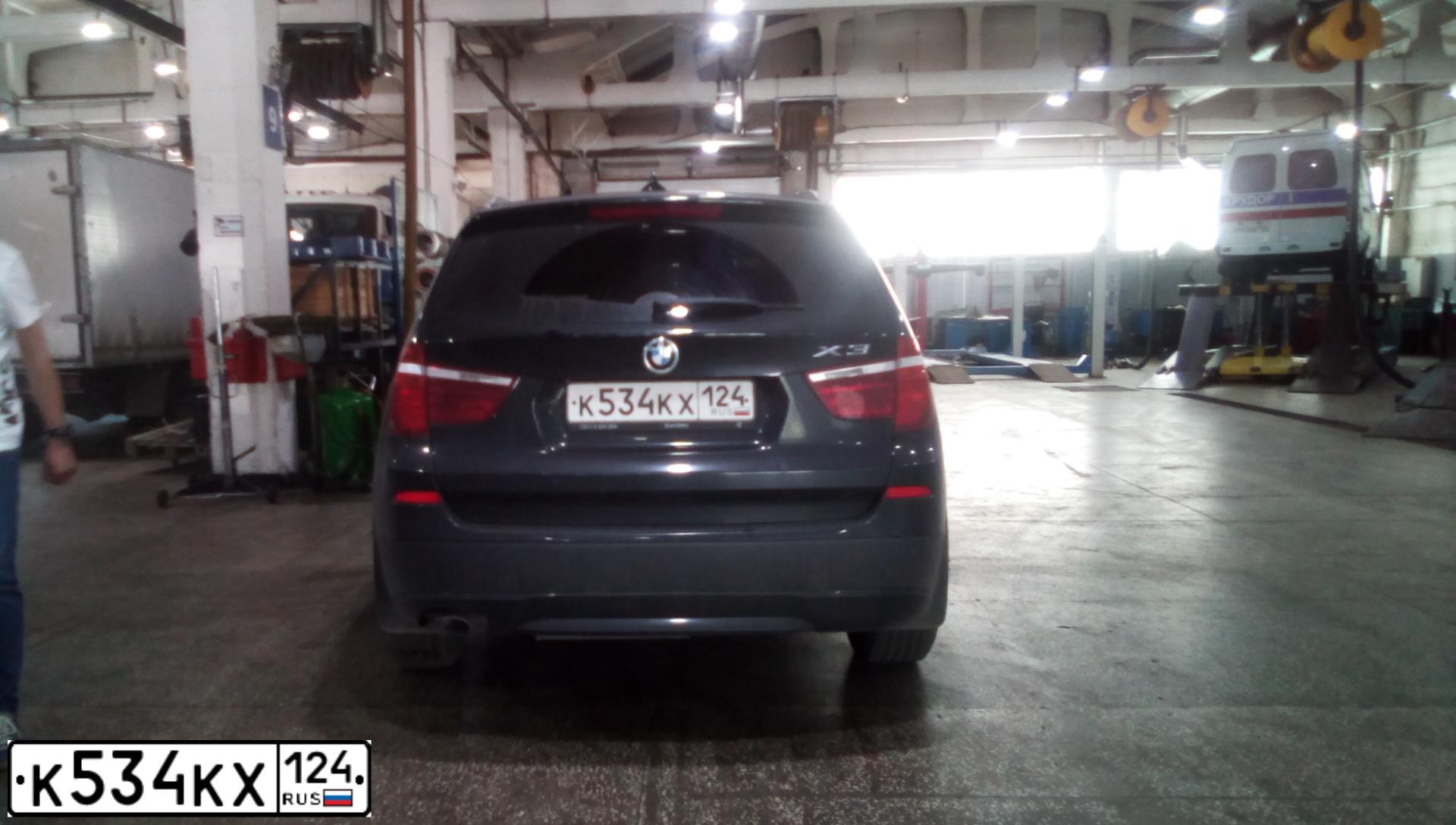 Фото автомобиля BMW X3, 2012 — госномер К534КХ124. Цвет: ЧЕРНЫЙ