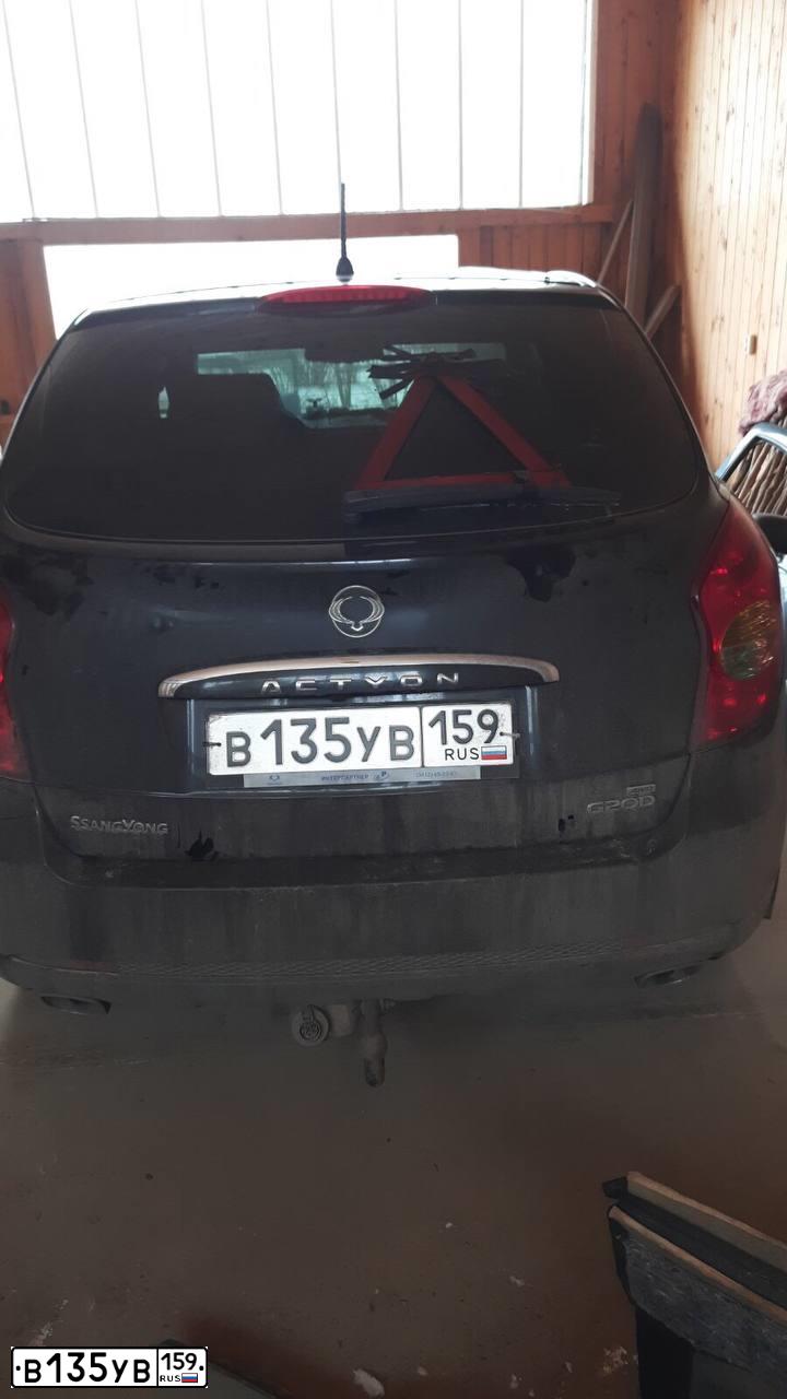 Фото автомобиля SSANGYONG ACTYON, 2012 — госномер Н892ХС159. Цвет: ЧЕРНЫЙ