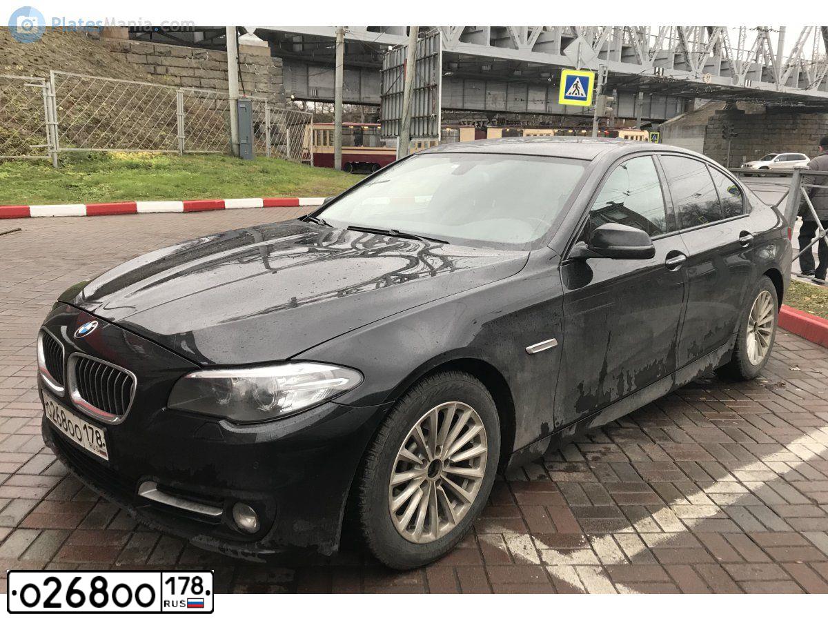 Фото автомобиля BMW W SERIE 5, 2015 — госномер О268ОО178. Цвет: Черный