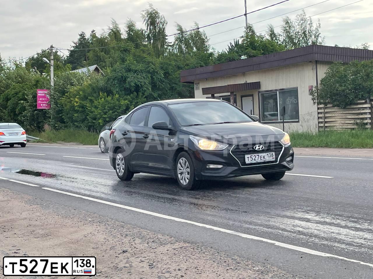 Фото автомобиля HYUNDAI SOLARIS, 2017 — госномер Т480УО60. Цвет: ЧЕРНЫЙ