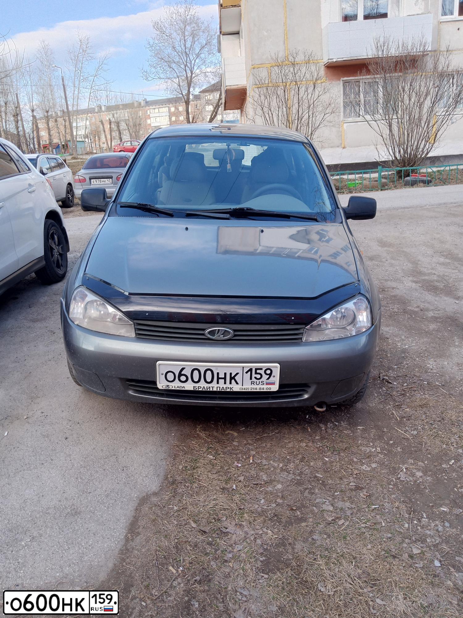 Фото автомобиля LADA 1117 KALINA, 2011 — госномер О600НК159. Цвет: Темно-серый металлик