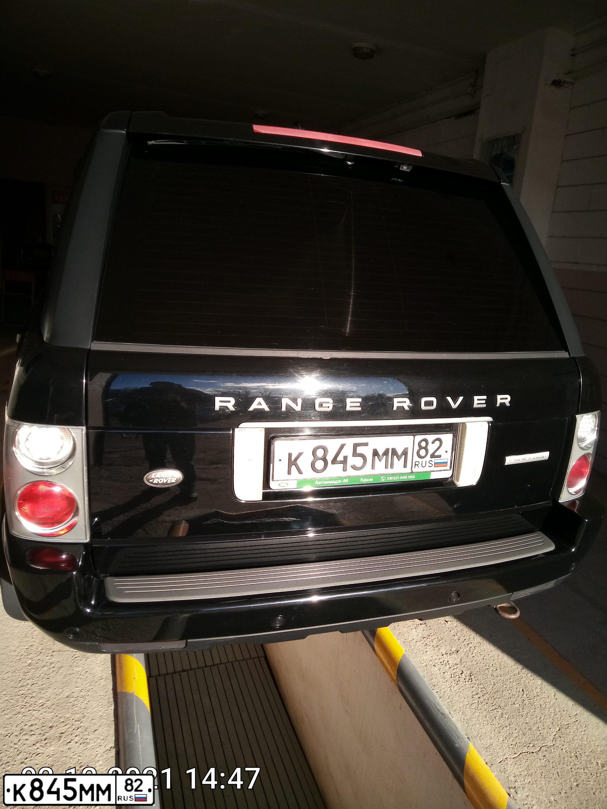Фото автомобиля RANGE ROVER БЕЗ МОДЕЛИ, 2006 — госномер К845ММ82. Цвет: ЧЕРНЫЙ