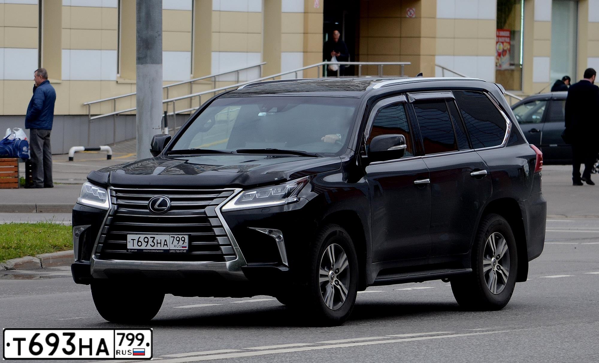 Фото автомобиля LEXUS LX, 2018 — госномер Т693НА799. Цвет: ЧЕРНЫЙ