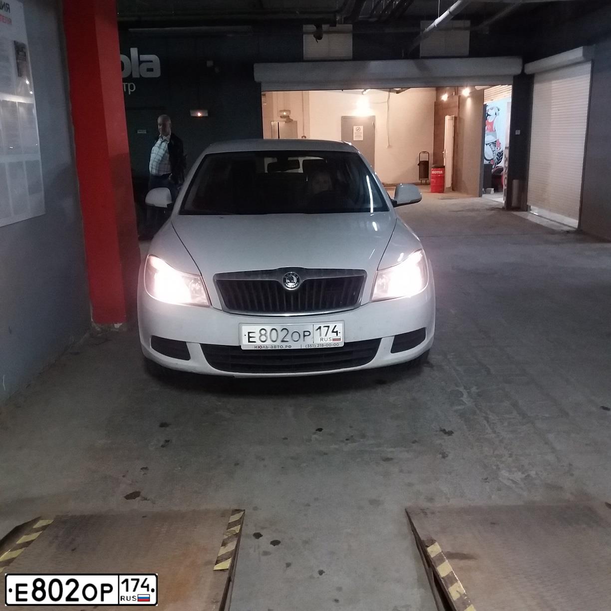 Фото автомобиля SKODA OCTAVIA, 2011 — госномер Н803УМ196. Цвет: Белый