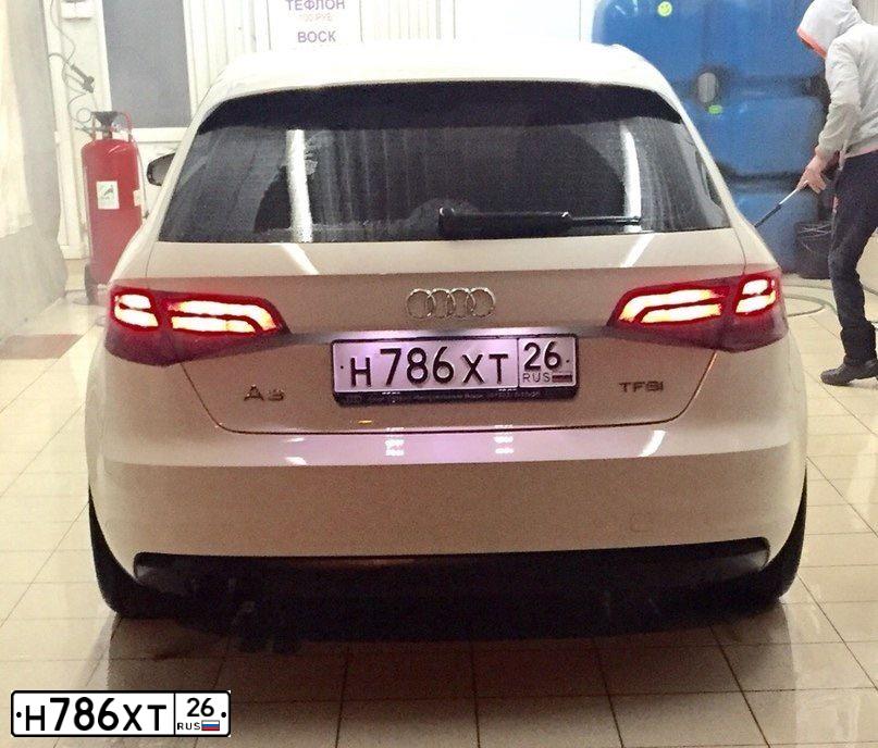 Фото автомобиля AUDI A3, 2013 — госномер К468АС180. Цвет: Белый