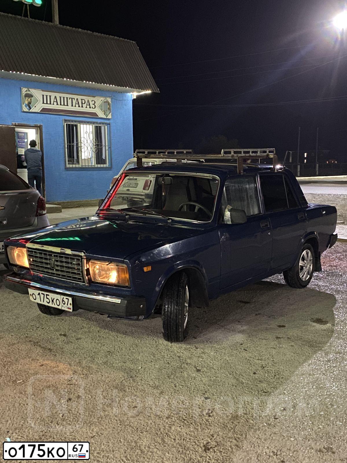 Фото автомобиля LADA 2107, 2008 — госномер О175КО67. Цвет: ТЕМНО-СИНИЙ