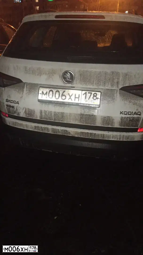 Фото автомобиля SKODA KODIAQ, 2018 — госномер М006ХН178. Цвет: БЕЛЫЙ
