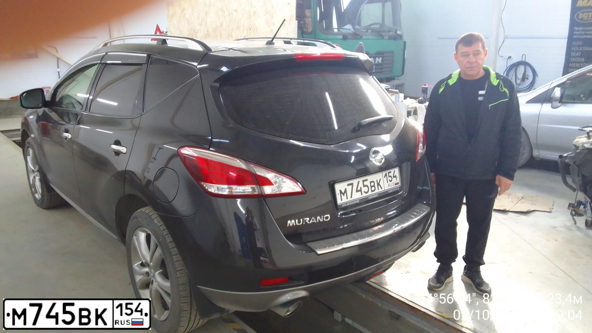 Фото автомобиля NISSAN MURANO, 2013 — госномер М745ВК154. Цвет: ЧЕРНЫЙ