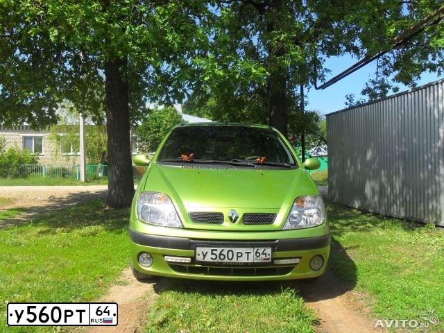 Фото автомобиля RENAULT MEGANE /GRAND/ SCENIC, 2000 — госномер У560РТ64. Цвет: ЗЕЛЕНЫЙ