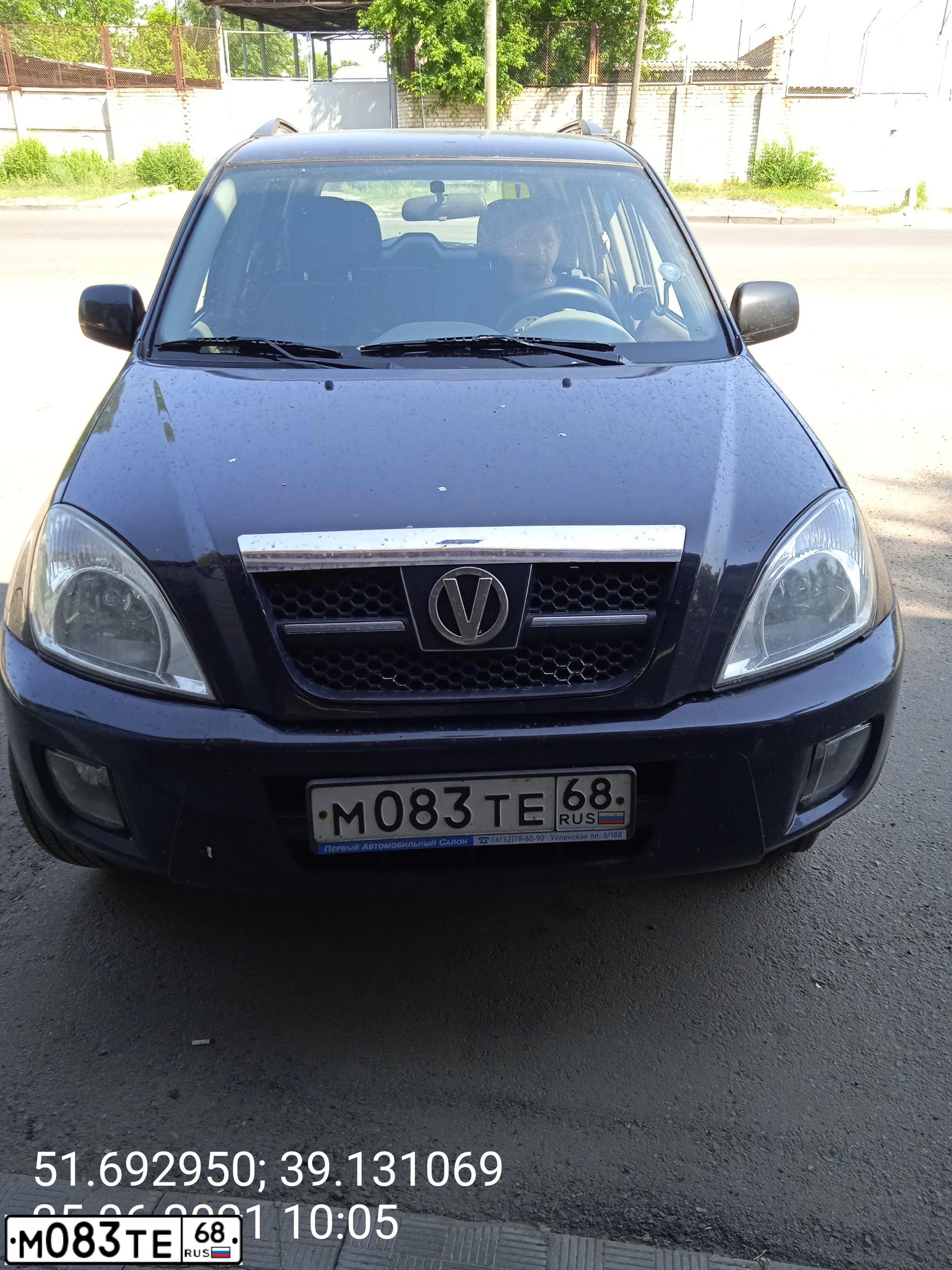Фото автомобиля VORTEX TINGO, 2011 — госномер Р879РХ48. Цвет: ЧЕРНЫЙ