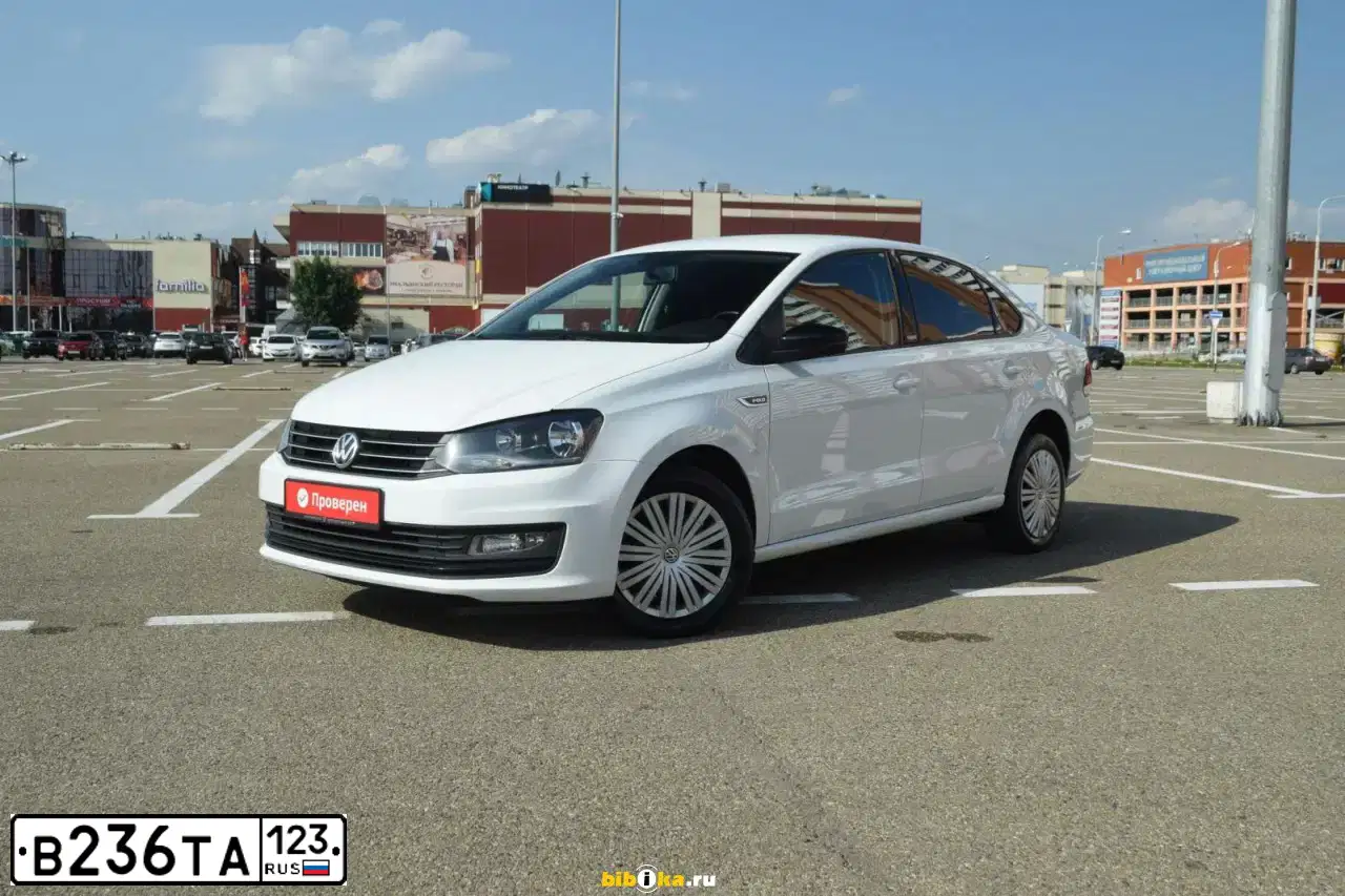 Фото автомобиля VOLKSWAGEN POLO, 2017 — госномер В864ХВ123. Цвет: БЕЛЫЙ