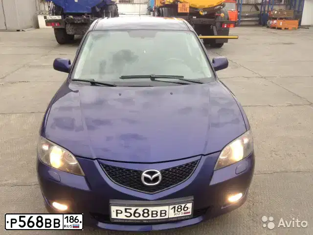 Фото автомобиля MAZDA 3, 2006 — госномер Х282ОТ86. Цвет: СИНИЙ