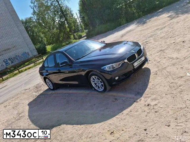 Фото автомобиля BMW SERIE 3, 2017 — госномер М343ОС10. Цвет: ЧЕРНЫЙ