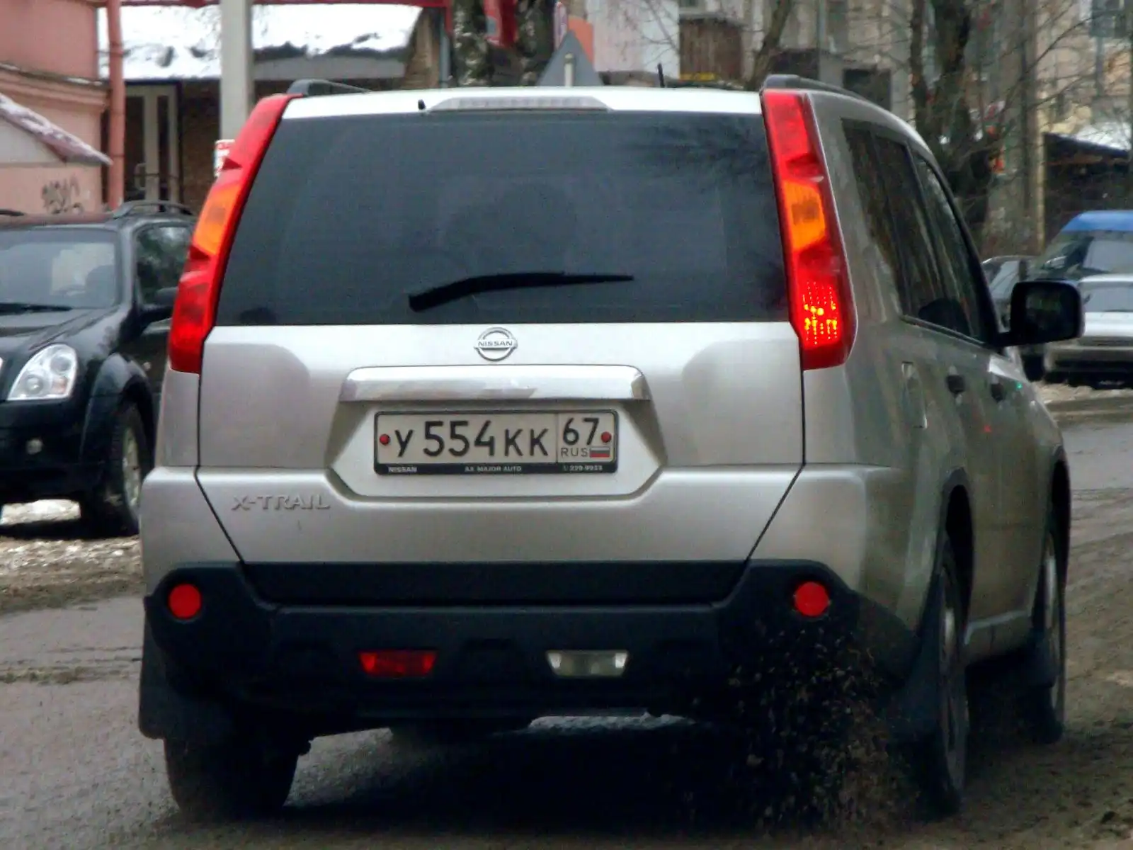 Фото автомобиля HYUNDAI SANTA FE, 2003 — госномер У554КК67. Цвет: ЧЕРНЫЙ