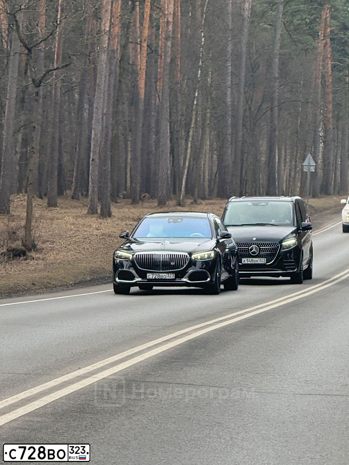 Фото автомобиля MAYBACH МЕРСЕДЕС-БЕНЦ S 580, 2024 — госномер С728ВО323. Цвет: ЧЕРНЫЙ