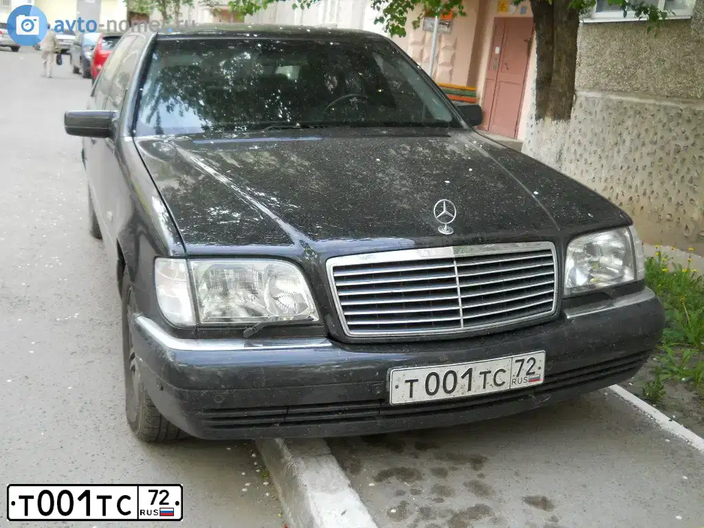 Фото автомобиля MERCEDES S-KLASSE, 1998 — госномер Р500ЕМ72. Цвет: ЧЕРНЫЙ