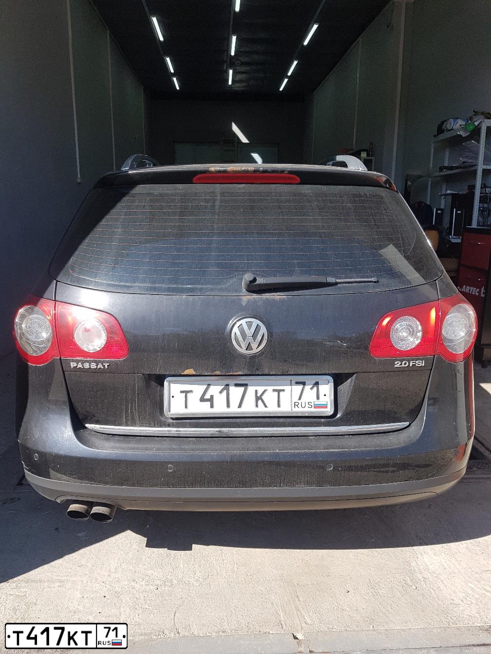 Фото автомобиля VOLKSWAGEN PASSAT, 2007 — госномер Т385НУ71. Цвет: ЧЕРНЫЙ