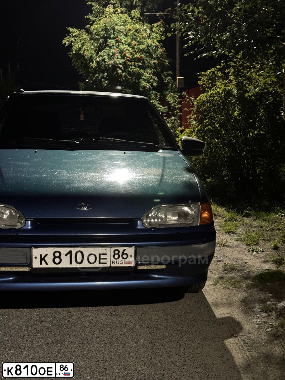 Фото автомобиля LADA 2114 SAMARA, 2005 — госномер К810ОЕ86. Цвет: СИНЕ -ЗЕЛЕНЫЙ