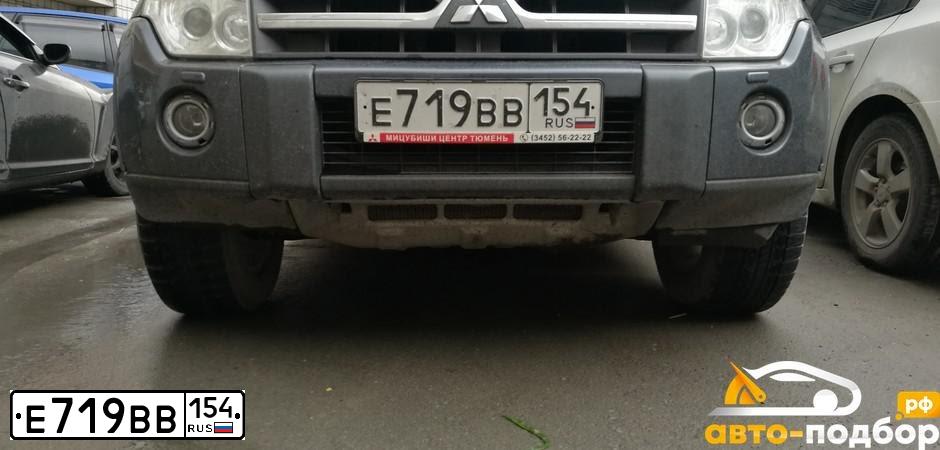 Фото автомобиля MITSUBISHI PAJERO, 2007 — госномер Е719ВВ154. Цвет: ТЕМНО СЕРЫЙ