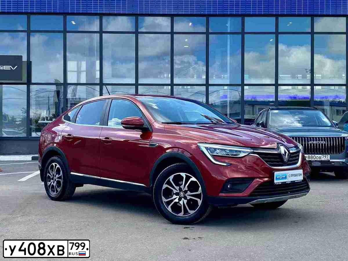 Фото автомобиля RENAULT ARKANA RJСLЕ2М3Х5ЕS0М0В00, 2021 — госномер У408ХВ799. Цвет: Красный
