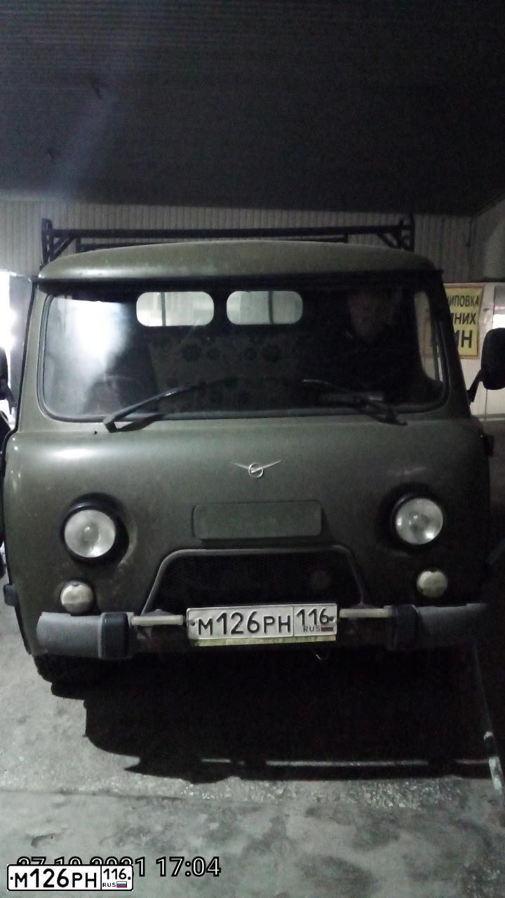 Фото автомобиля UAZ 3909, 2009 — госномер М126РН116. Цвет: ЗАЩИТНЫЙ