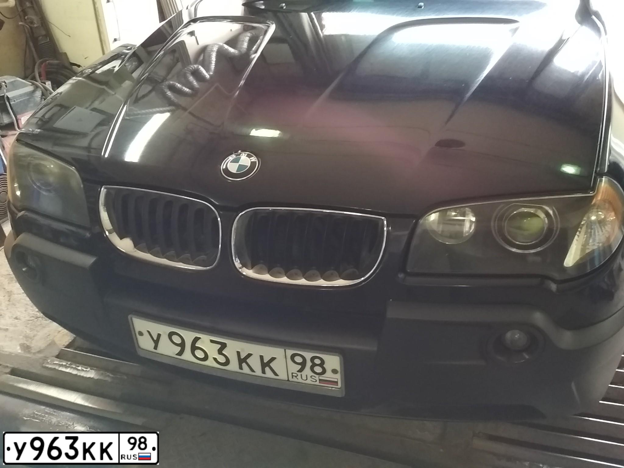 Фото автомобиля BMW X3, 2005 — госномер К806ТТ147. Цвет: ЧЕРНЫЙ