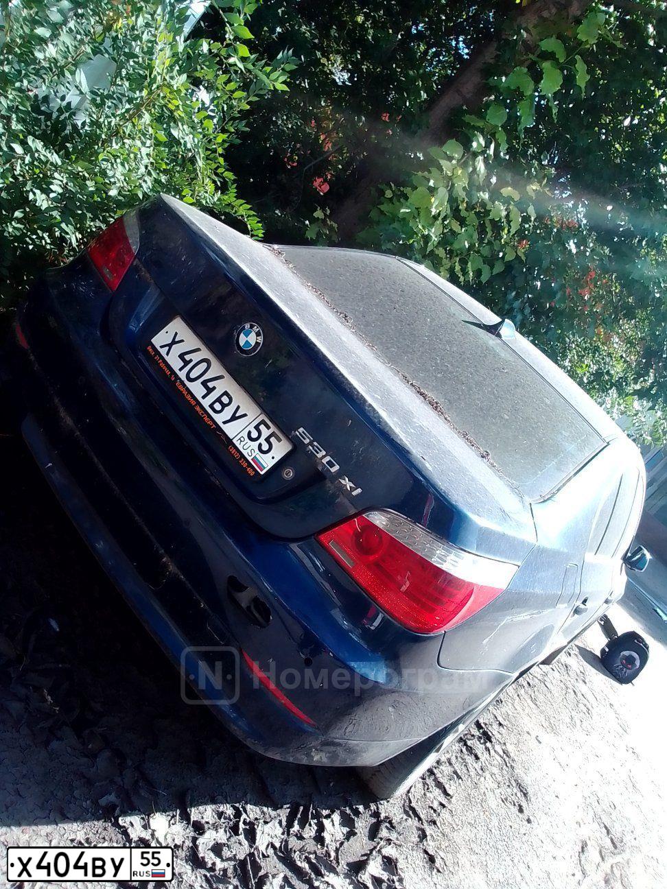 Фото автомобиля BMW SERIE 5, 2007 — госномер Х404ВУ55. Цвет: синий