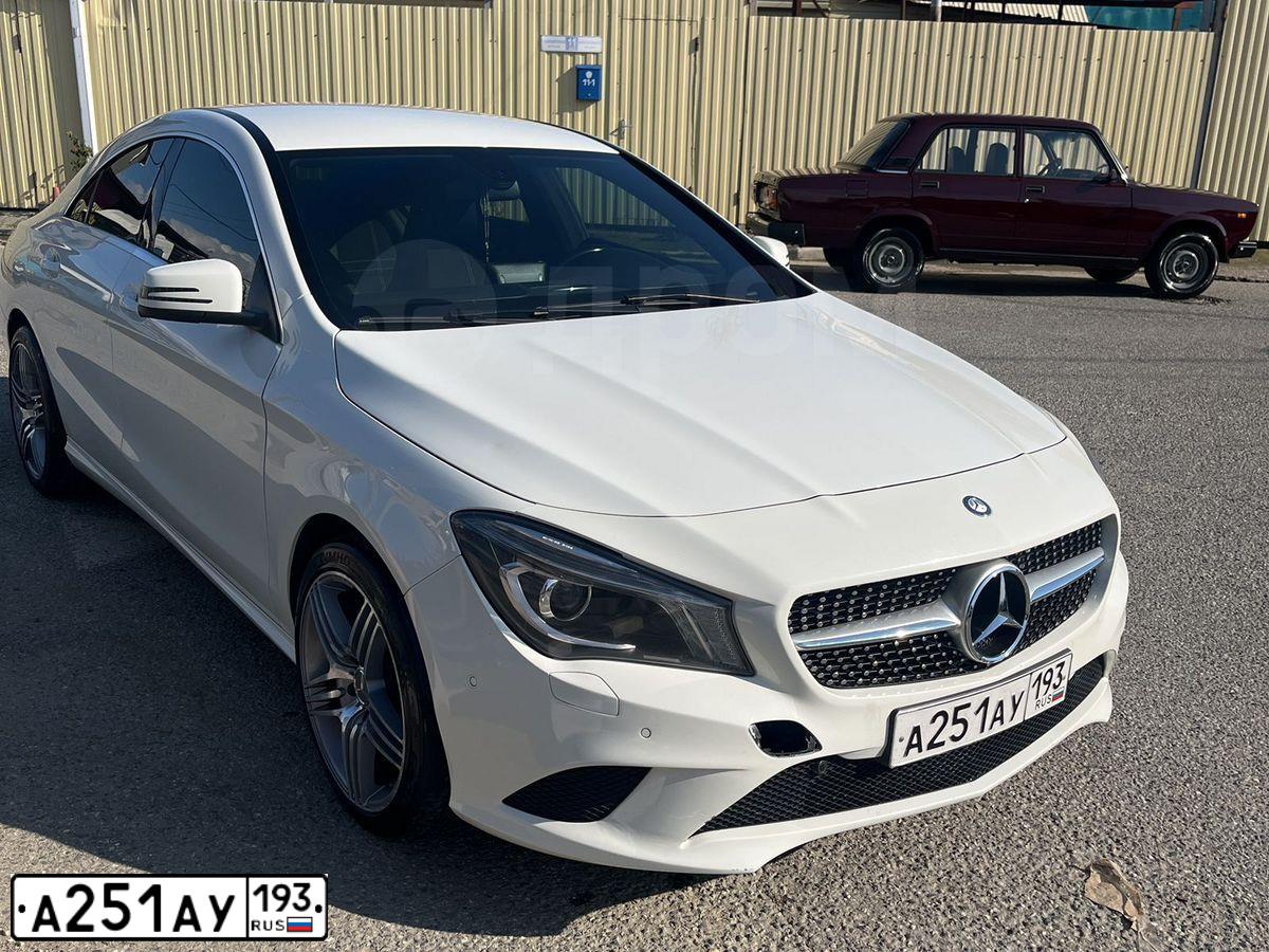 Фото автомобиля MERCEDES-BENZ МЕРСЕДЕС-БЕНЦ CLA200, 2013 — госномер А251АУ193. Цвет: Белый