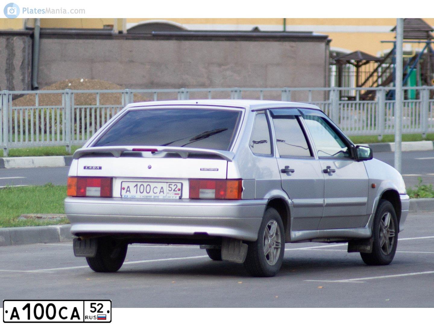 Фото автомобиля LADA 2114 SAMARA, 2013 — госномер А100СА52. Цвет: СВЕТЛО-СЕРЫЙ