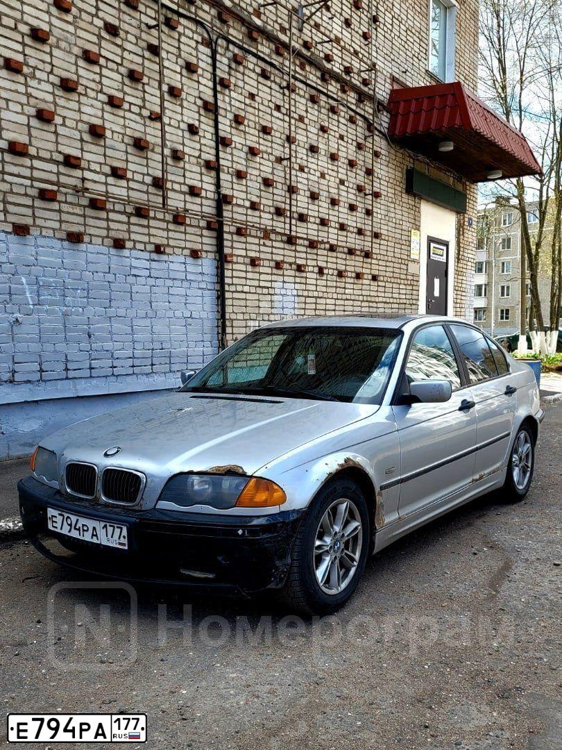 Фото автомобиля BMW SERIE 3, 2000 — госномер Е794РА177. Цвет: БЕЛЫЙ