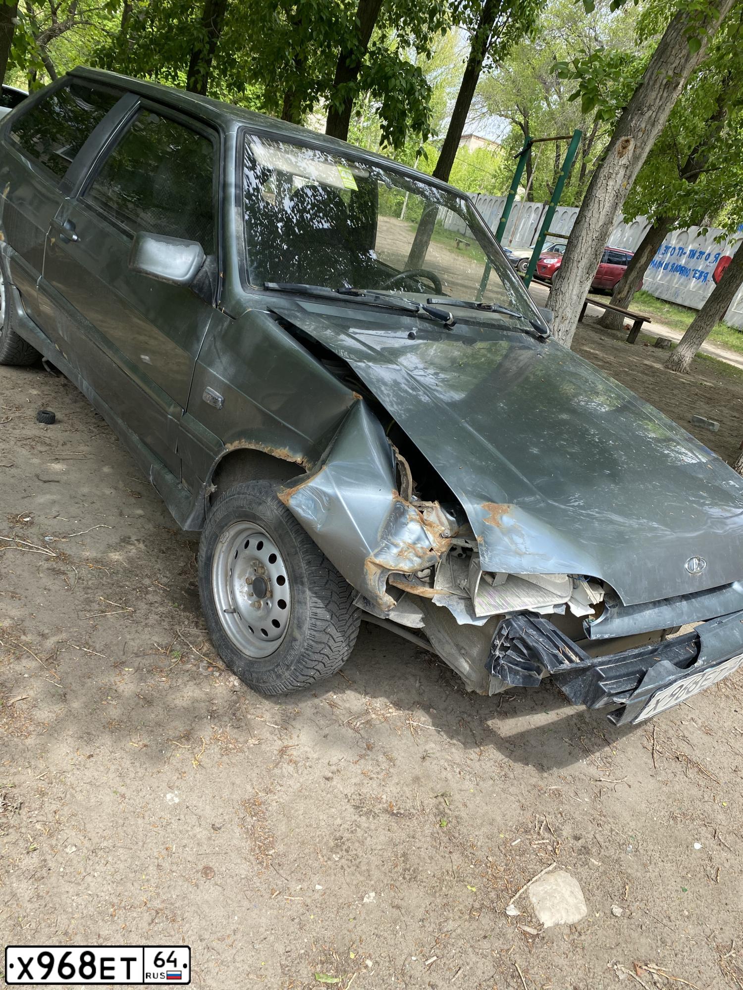 Фото автомобиля LADA 2113 SAMARA, 2008 — госномер Х968ЕТ64. Цвет: СЕРО ЗЕЛЕНЫЙ