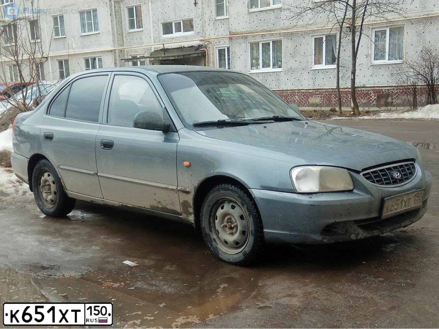 Фото автомобиля TAGAZ ACCENT, 2004 — госномер А410РТ90. Цвет: СЕРЫЙ