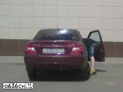 Фото автомобиля DAEWOO NEXIA, 2009 — госномер О636СН11. Цвет: СПЕЛАЯ ВИШНЯ