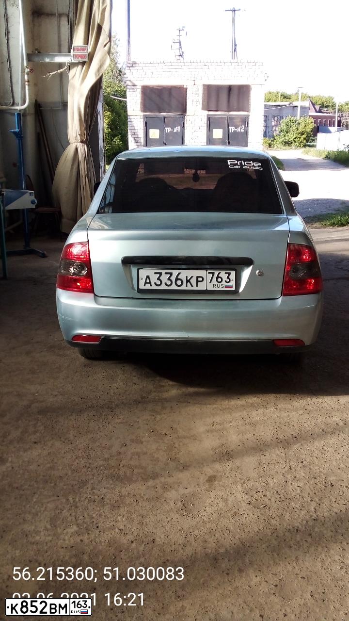 Фото автомобиля LADA PRIORA, 2007 — госномер С899УР716. Цвет: СЕРЕБРИСТО-ГОЛУБОЙ