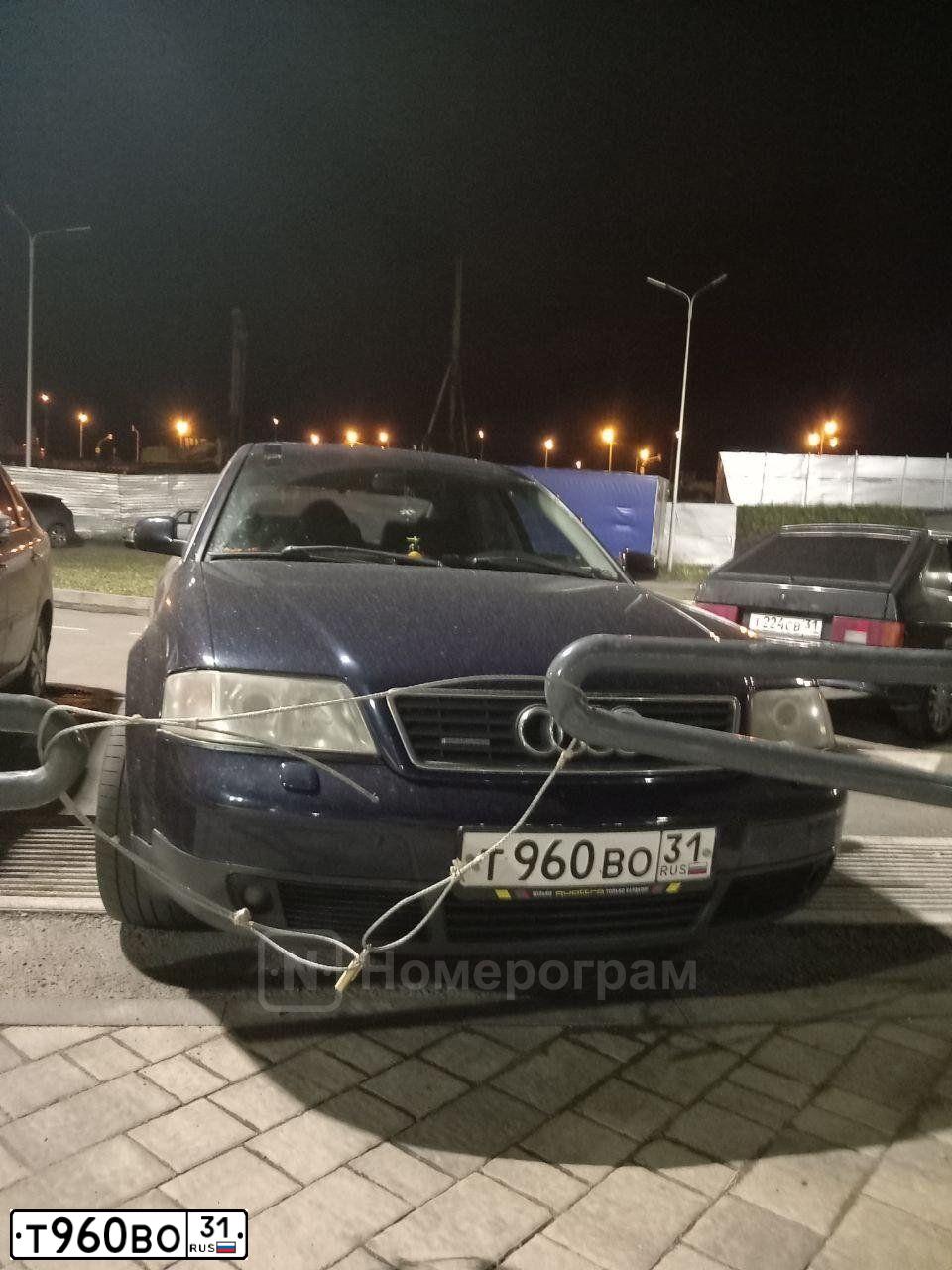 Фото автомобиля AUDI A6, 1998 — госномер Т960ВО31. Цвет: СИНИЙ(ТЕМНО-СИНИЙ)