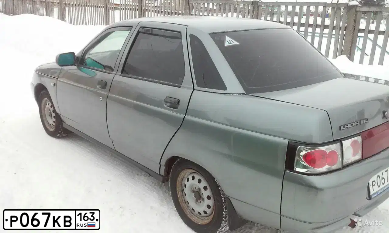 Фото автомобиля LADA 2110, 2005 — госномер Х636ВТ05. Цвет: СЕРО-ЗЕЛЕНЫЙ