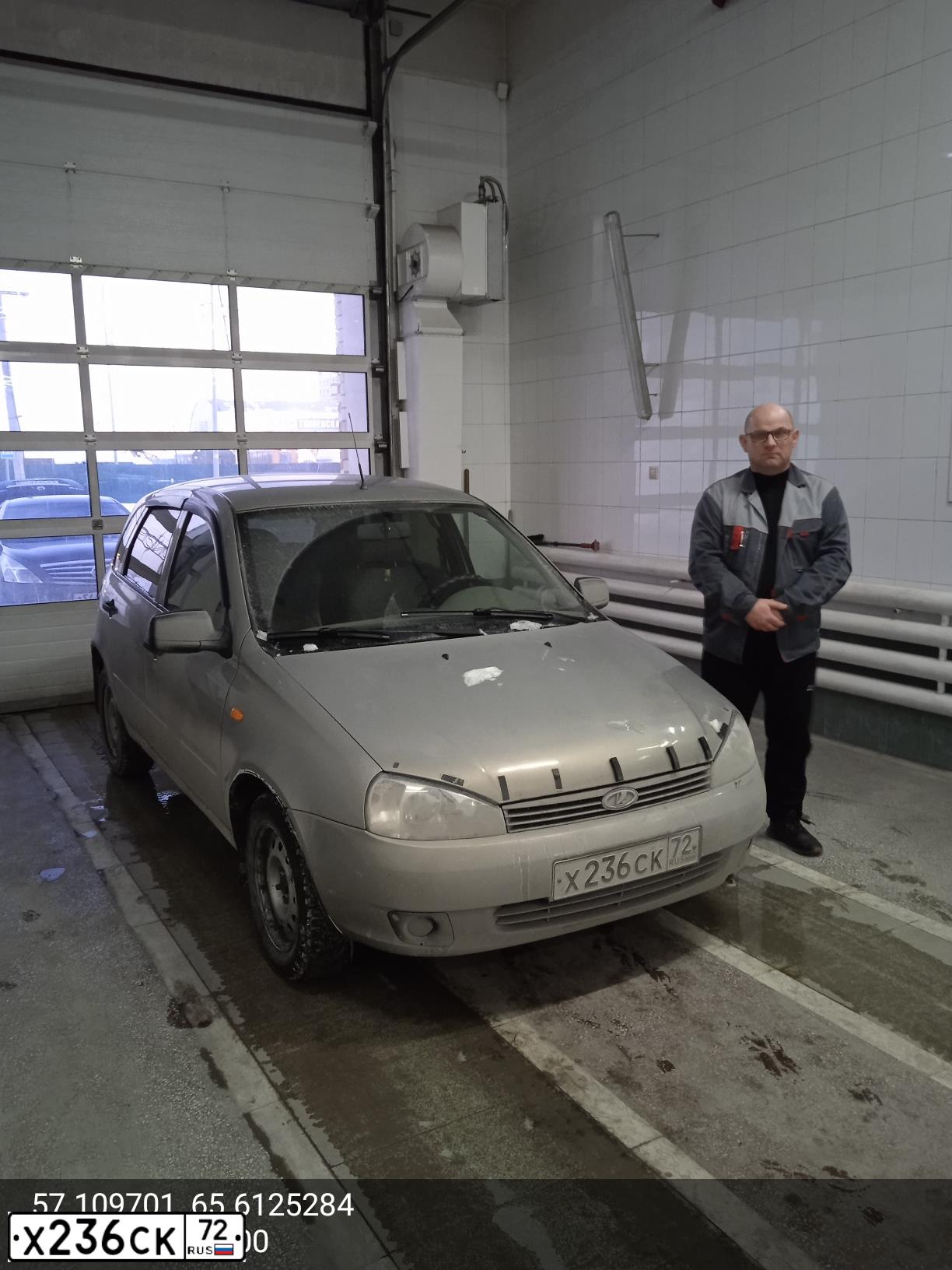 Фото автомобиля LADA 1119 KALINA, 2007 — госномер Х236СК72. Цвет: БЕЖЕВО-СЕРЫЙ