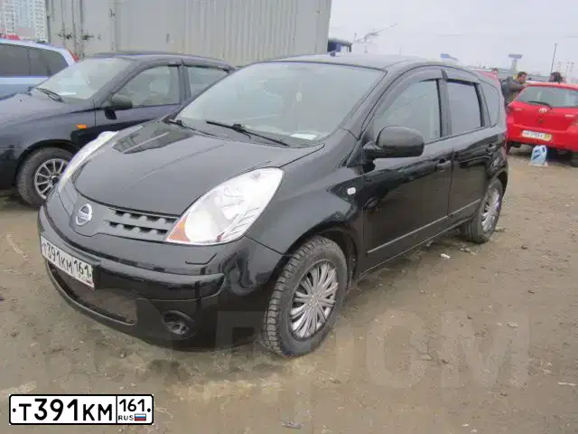 Фото автомобиля NISSAN NOTE, 2007 — госномер Т391КМ161. Цвет: ЧЕРНЫЙ