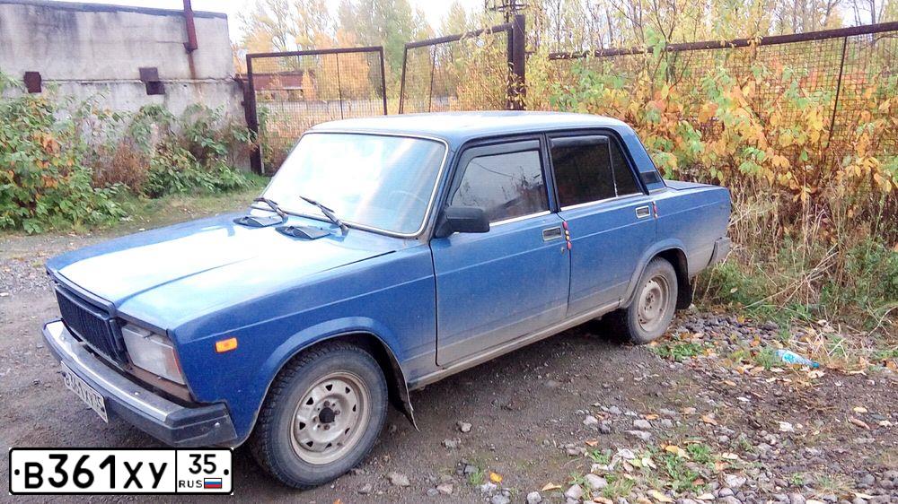 Фото автомобиля LADA 2107, 2004 — госномер К024ЕН35. Цвет: СИНИЙ