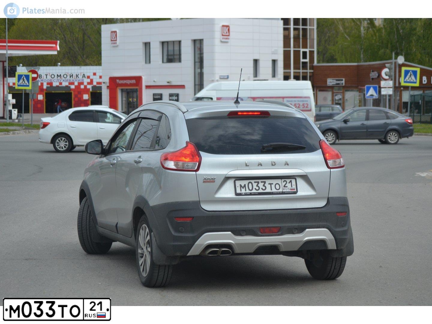 Фото автомобиля VAZ ЛАДА GAB 110 LADA XRAY, 2022 — госномер М033ТО21. Цвет: СВЕТЛО-СЕРЫЙ