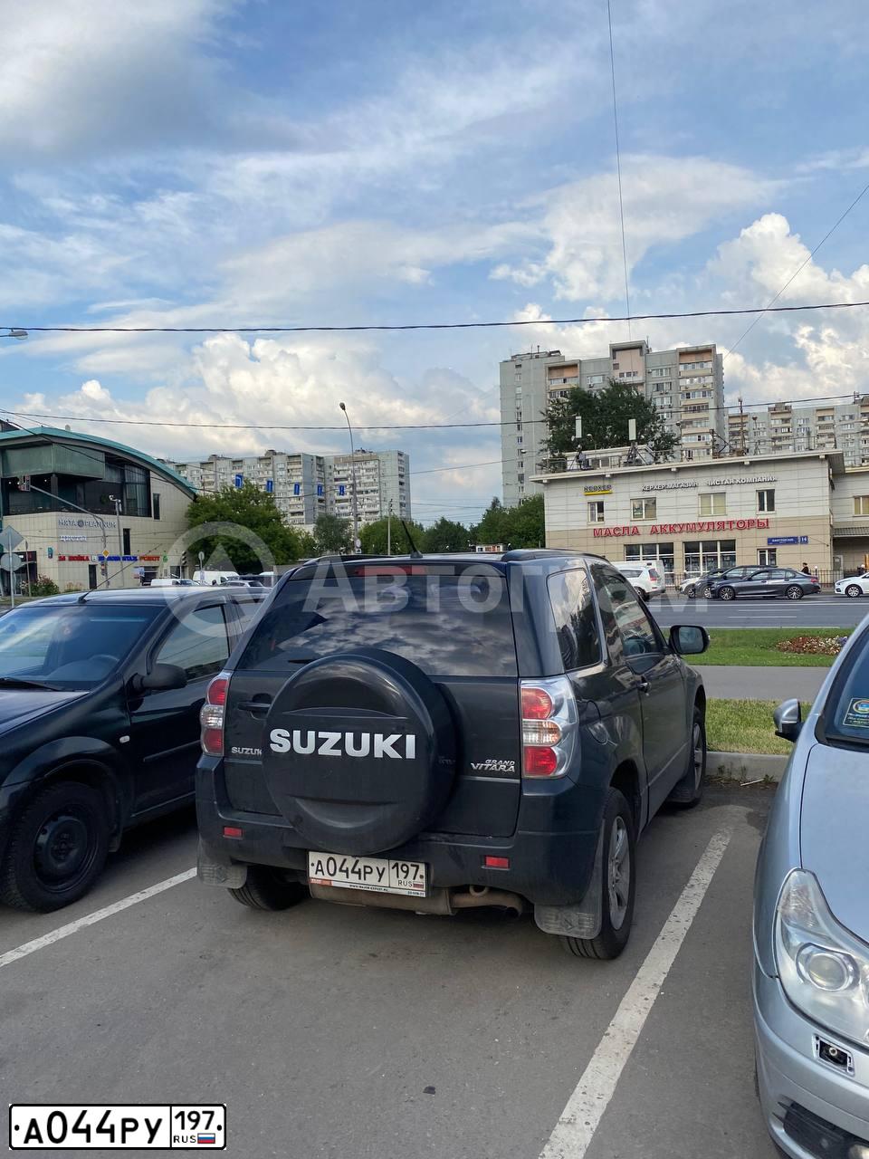 Фото автомобиля SUZUKI /GRAND/ VITARA, 2008 — госномер А044РУ197. Цвет: ЧЕРНЫЙ