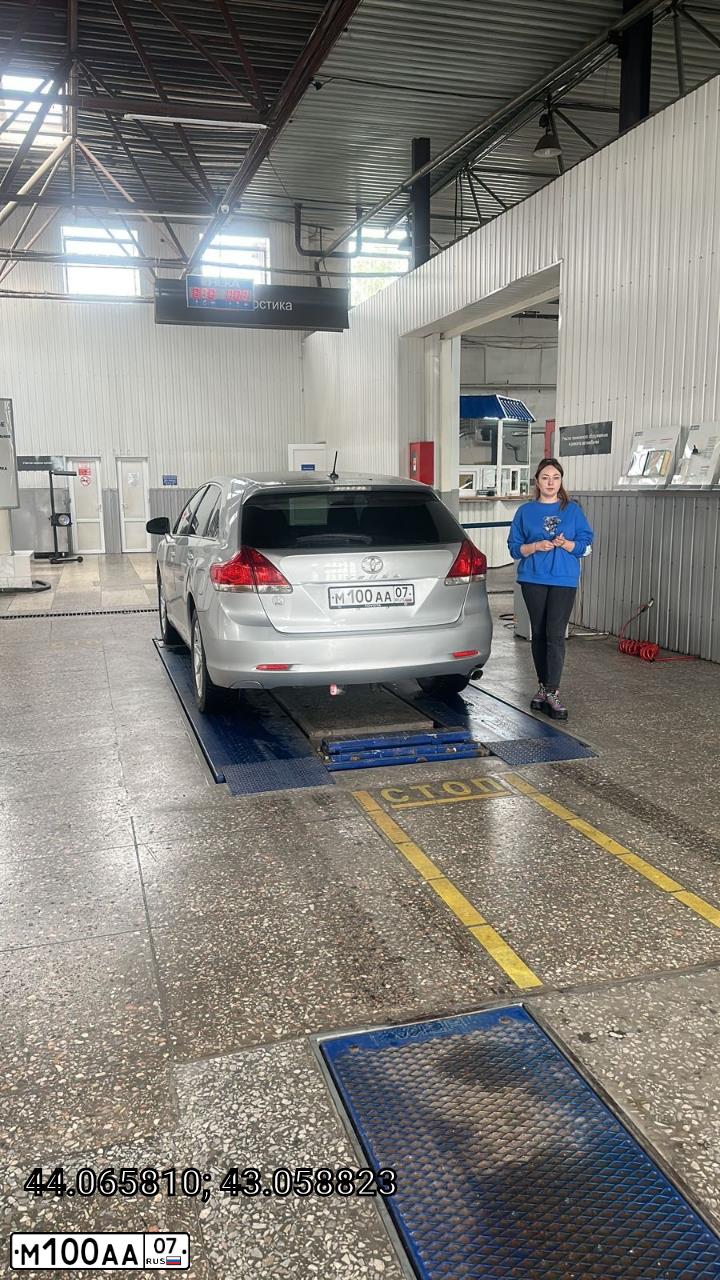 Фото автомобиля TOYOTA VENZA, 2009 — госномер М100АА07. Цвет: Серебристый