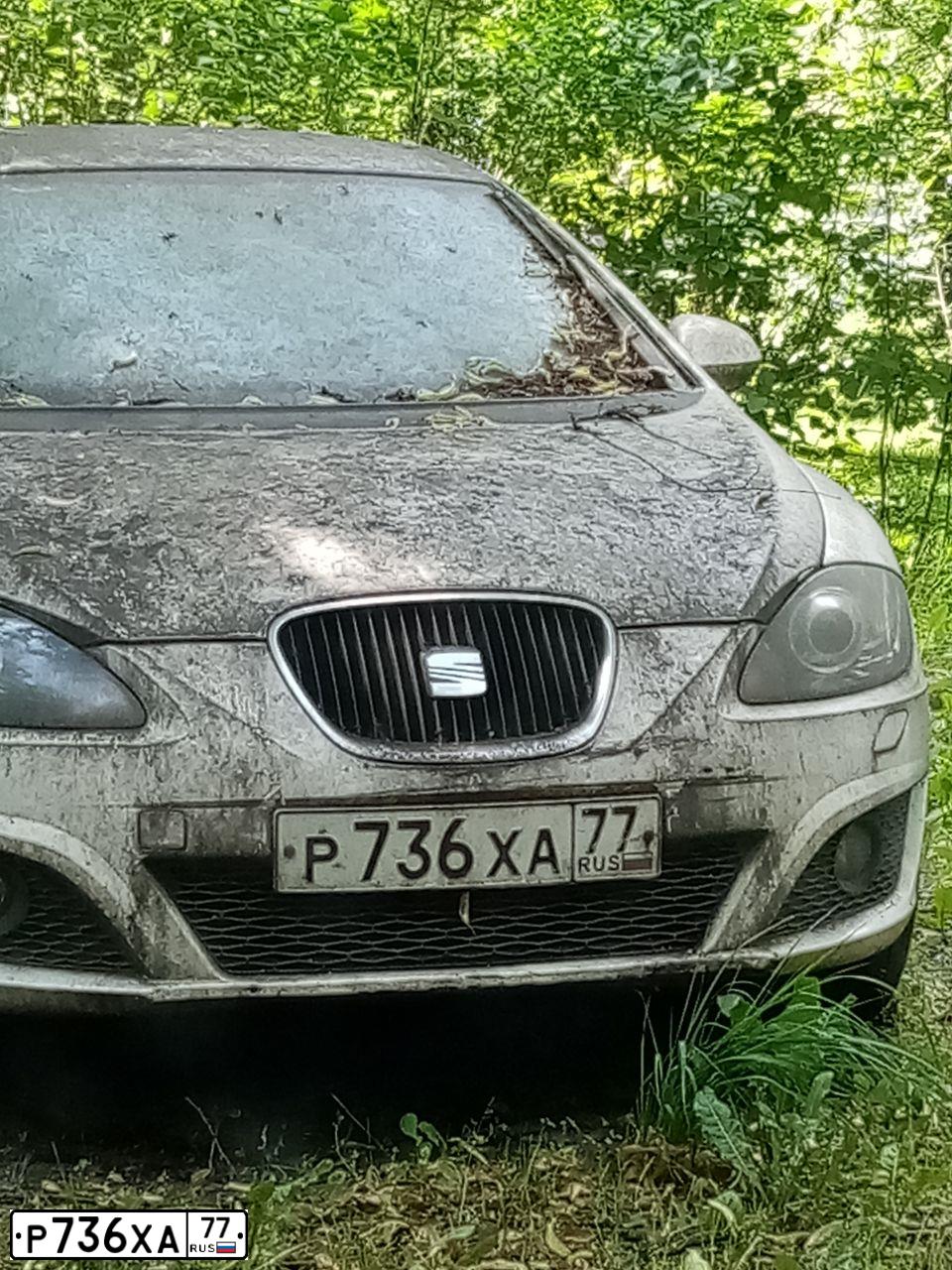 Фото автомобиля SEAT LEON, 2012 — госномер Р736ХА77. Цвет: БЕЛЫЙ