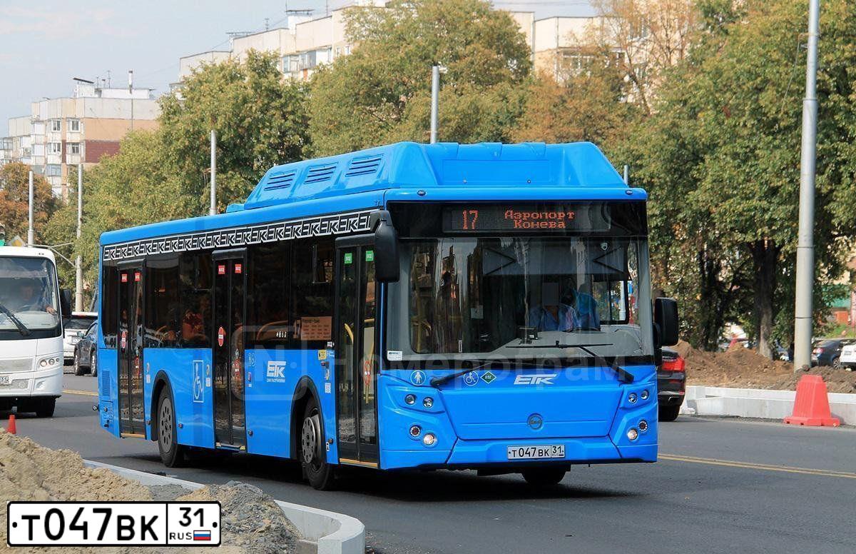 Фото автомобиля LIAZ 5292, 2019 — госномер Т047ВК31. Цвет: синий