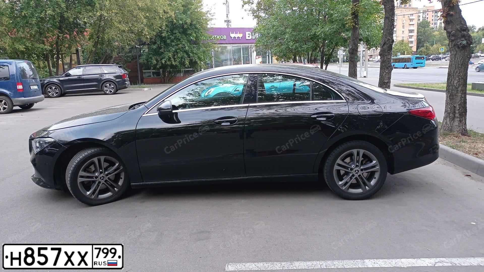 Фото автомобиля MERCEDES-BENZ CLA200, 2019 — госномер Т511ОО790. Цвет: ЧЕРНЫЙ