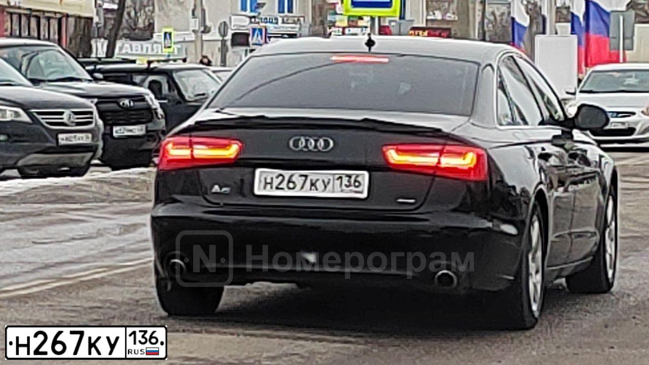 Фото автомобиля AUDI A6, 2013 — госномер О036УК36. Цвет: ЧЕРНЫЙ